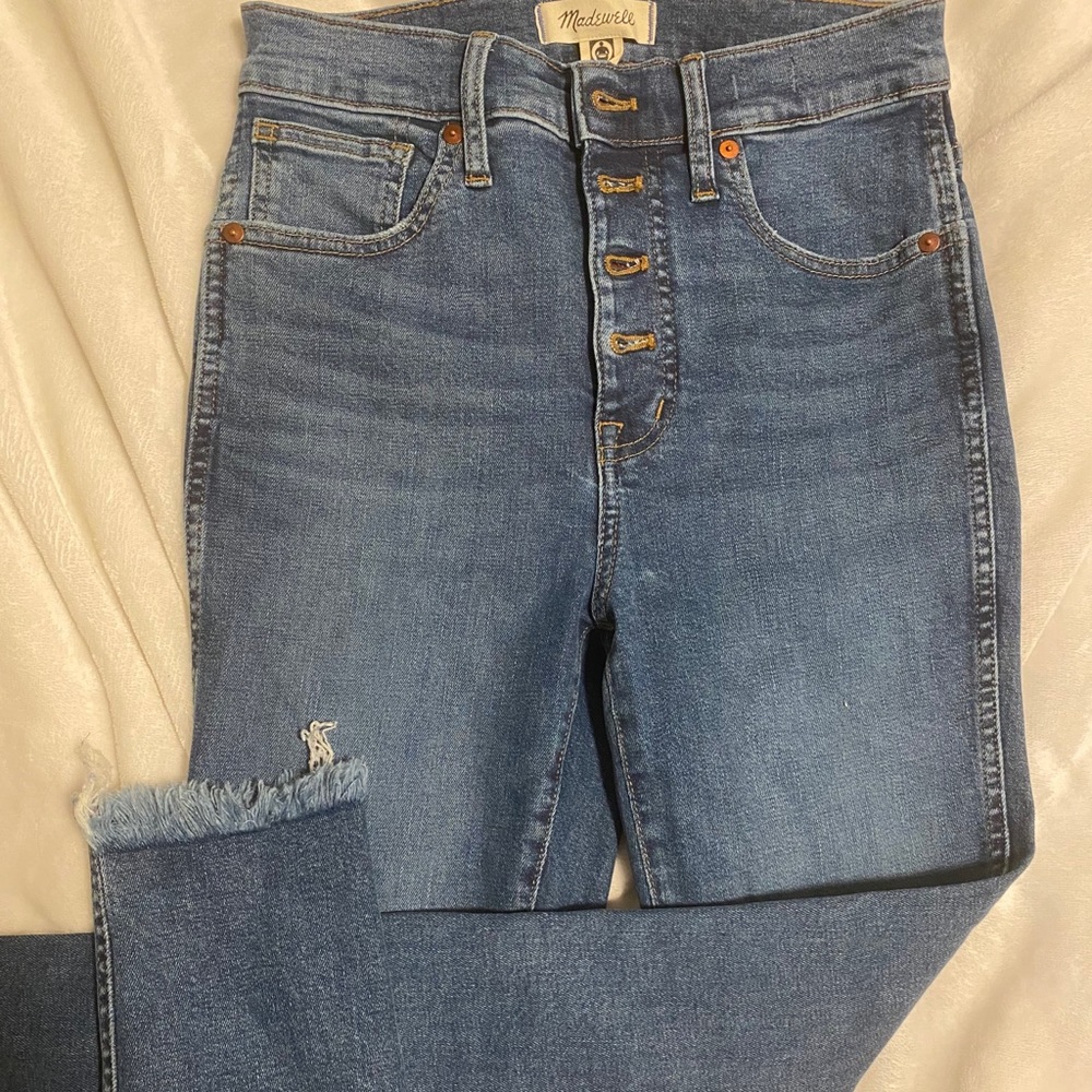 Madewell Jeans NWOT Skinny Mackey Wash Button 26